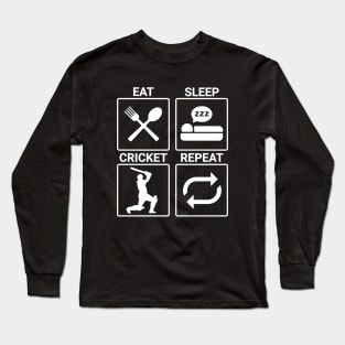 Eat Sleep Cricket Repeat Sports Long Sleeve T-Shirt